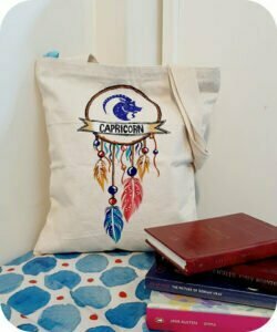 Tote Bag with Capricorn SunSign design